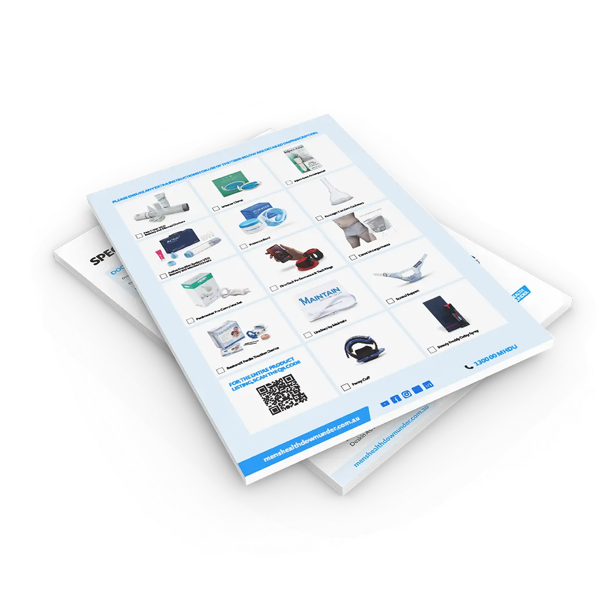 Specialist Referral Pads | A4 2-sided in qty 20, 50, 100 | Mens Health Downunder