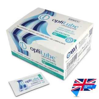 OptiLube Sterile Lubricating Jelly 5g sachets x150 | Made in UK | Mens Health Downunder