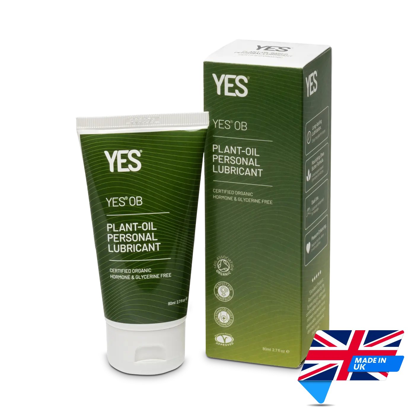 Yes OB Plant-Oil Personal Lubricant 80mL | Made in UK | Mens Health Downunder