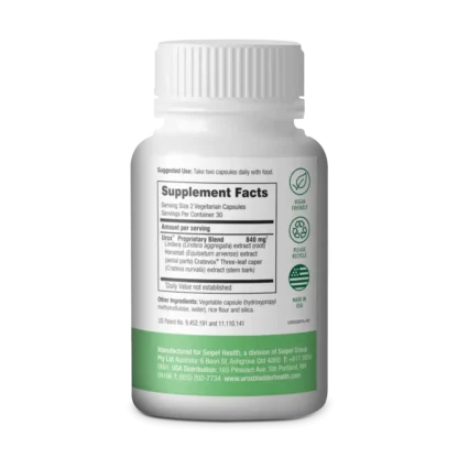 Urox Bladder Control 60 Capsules | Seipel Group | Mens Health Downunder