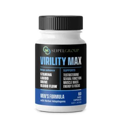 Virility Max supports Testosterone, Sexual Function, Muscle Mass, Energy & Focus | 60 Capsules | Seipel Group | Mens Health Downunder