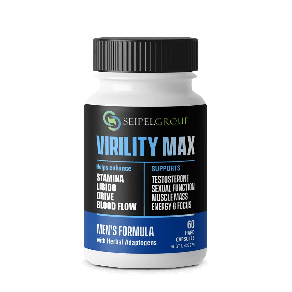 Virility Max supports Testosterone, Sexual Function, Muscle Mass, Energy & Focus | 60 Capsules | Seipel Group | Mens Health Downunder